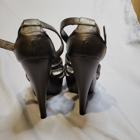 Quipid black studded Gladiator platform heels - Picture 4 of 13